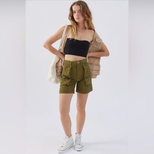 SOLD Urban Renewal Vintage Patch Pocket Utility Short, Green Cargo Shorts, 26
